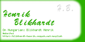 henrik blikhardt business card